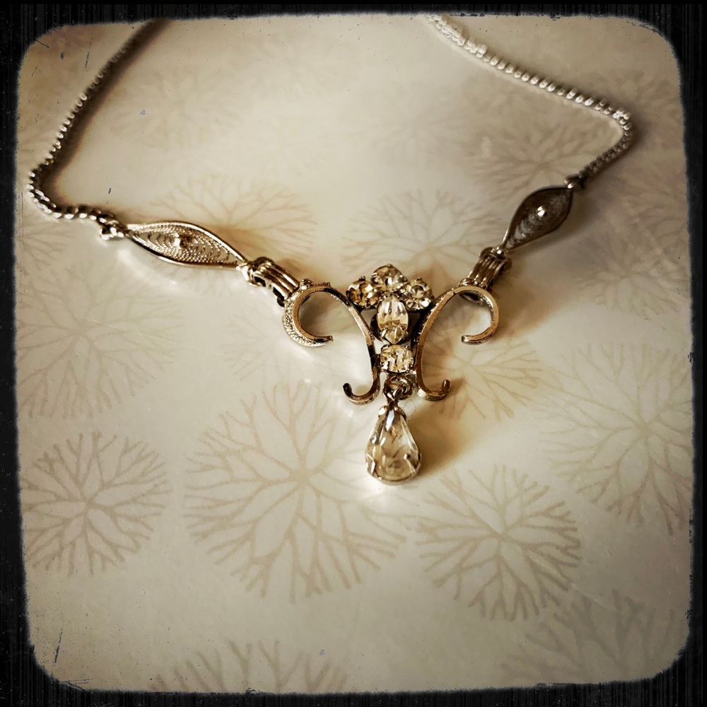 Antique Costume Jewelry Set, original box.